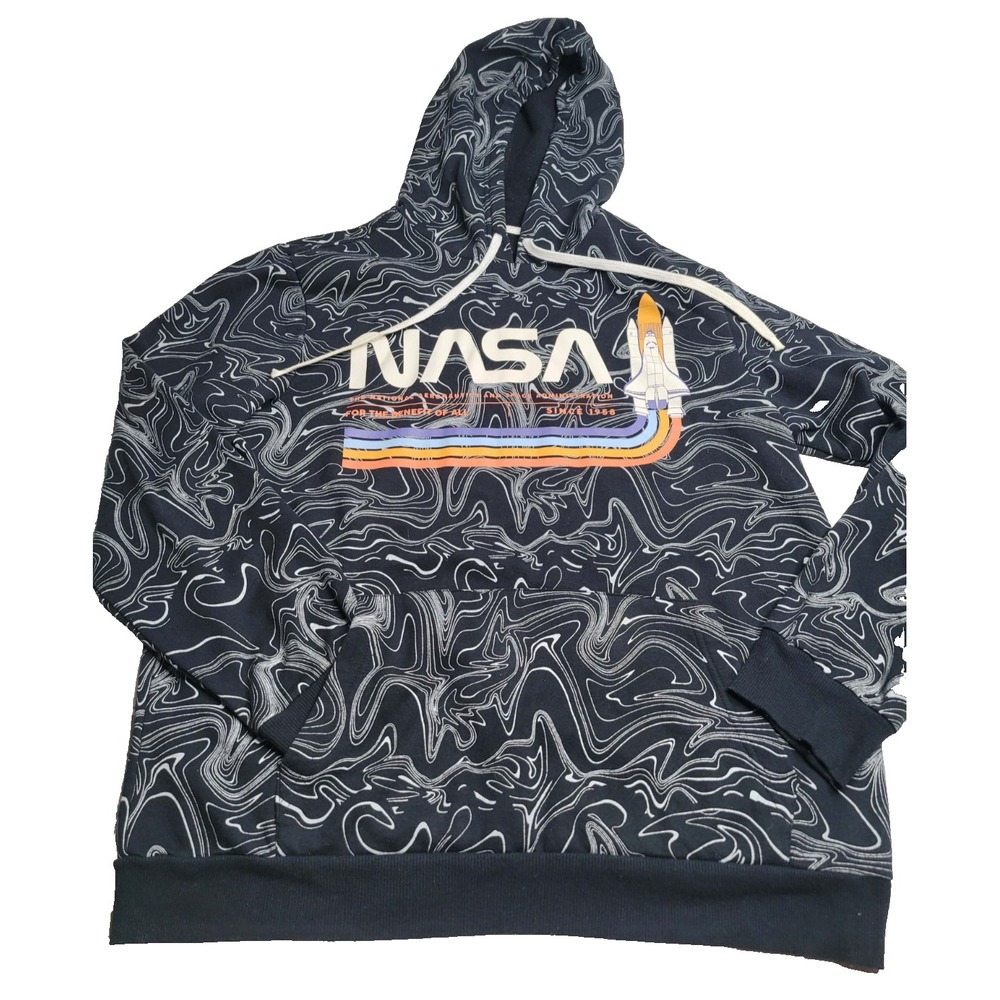 NASA Black Hoodie‎ Men's Large